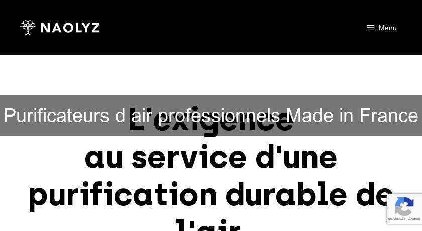 Purificateurs d'air professionnels Made in France