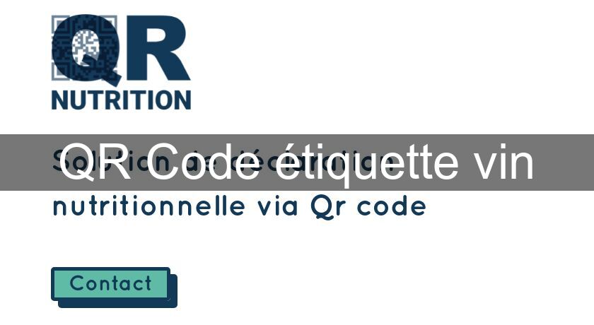 QR Code étiquette vin