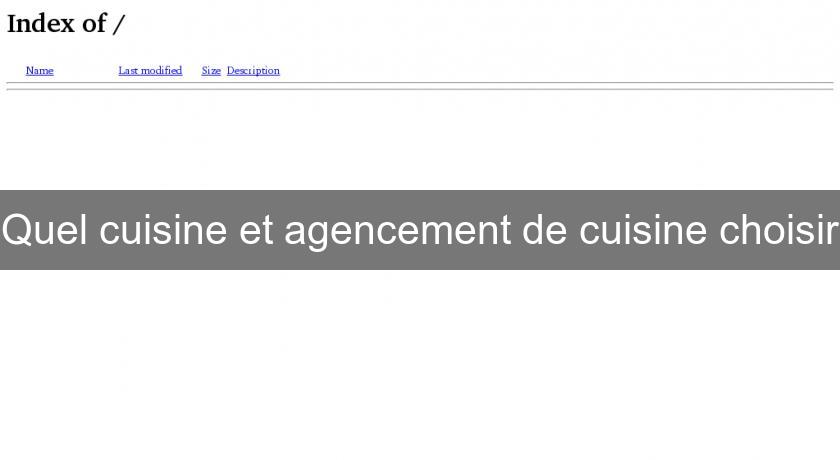 Quel cuisine et agencement de cuisine choisir Quel cuisine et agencement de cuisine choisir