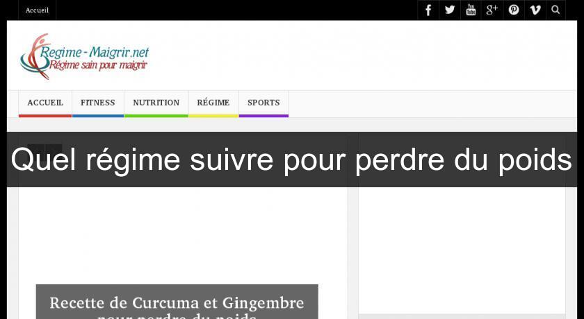 Quel régime suivre pour perdre du poids