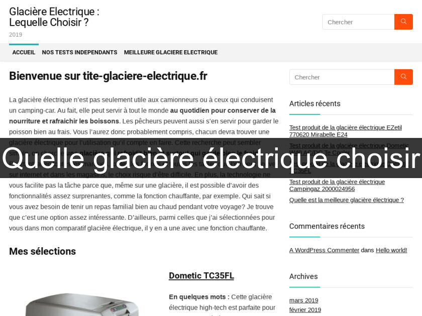 Quelle glacière électrique choisir Quelle glacière électrique choisir