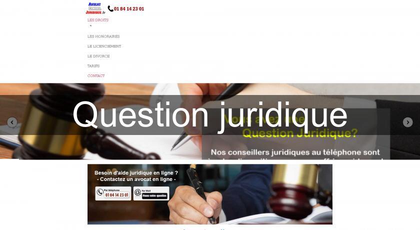 Question juridique Question juridique