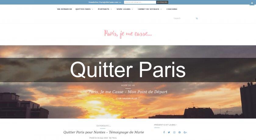 Quitter Paris Quitter Paris
