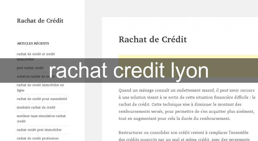 rachat credit lyon rachat credit lyon