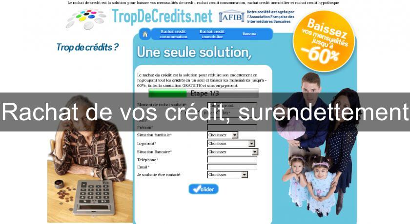 Rachat de vos crédit, surendettement Rachat de vos crédit, surendettement