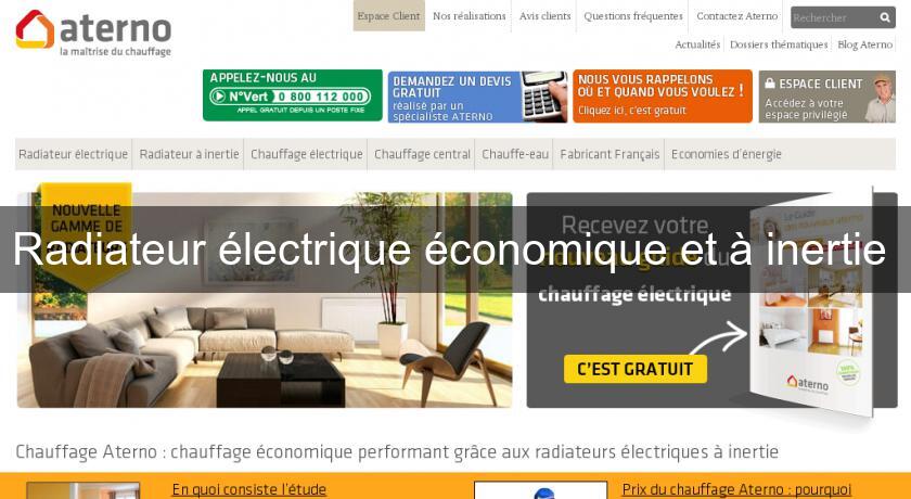 Radiateur électrique économique et à inertie 