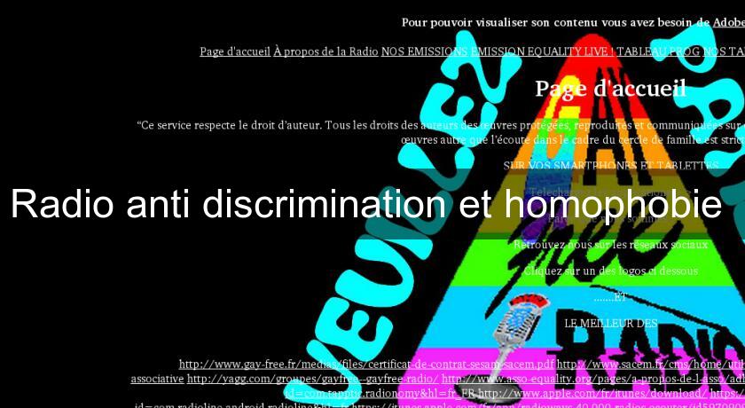 Radio anti discrimination et homophobie Radio anti discrimination et homophobie