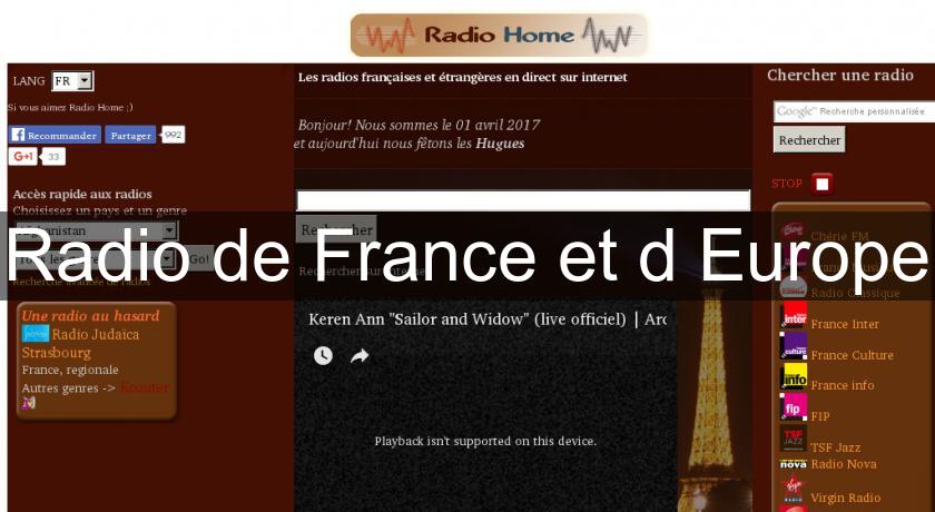 Radio de France et d'Europe Radio de France et d'Europe