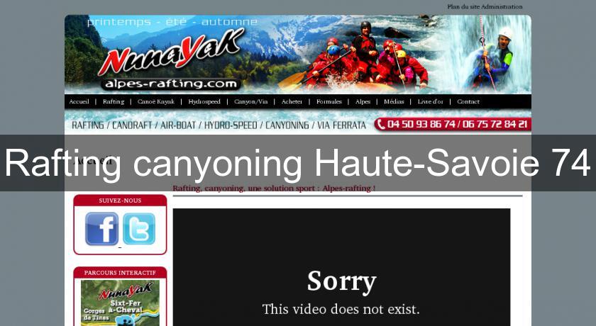 Rafting canyoning Haute-Savoie 74