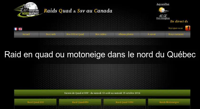 Raid en quad ou motoneige dans le nord du Québec