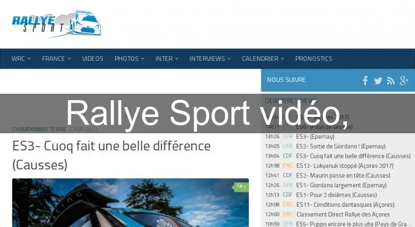 Rallye Sport vidéo,