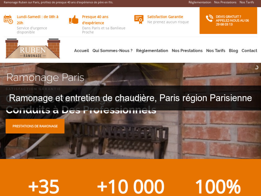 Ramonage et entretien de chaudière, Paris région Parisienne Ramonage et entretien de chaudière, Paris région Parisienne