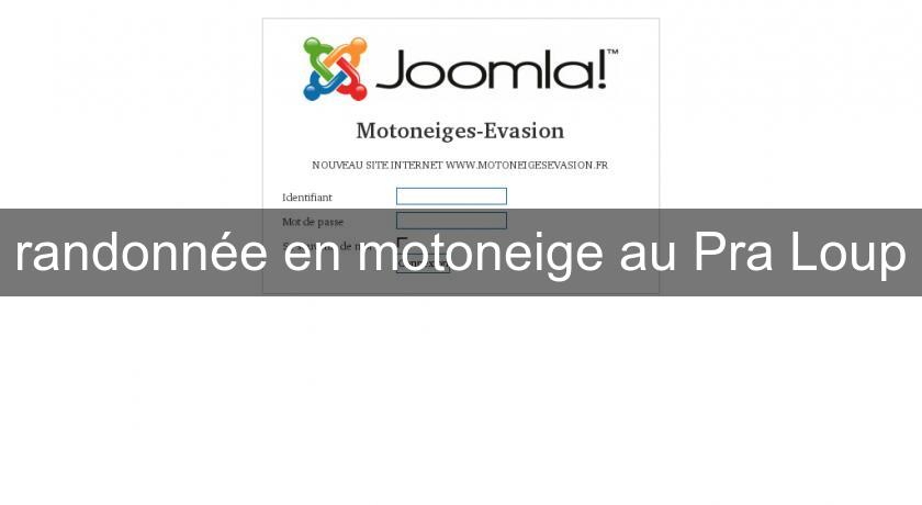 randonnée en motoneige au Pra Loup randonnée en motoneige au Pra Loup