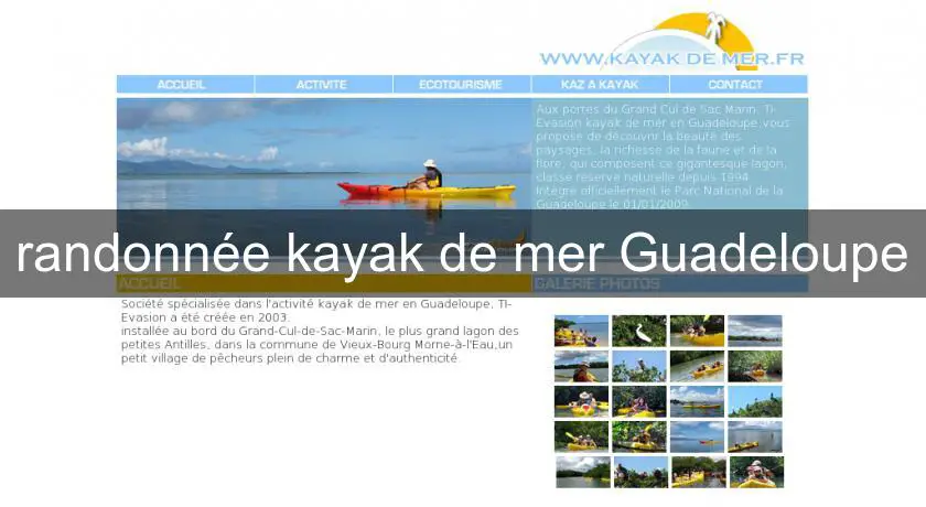 randonnée kayak de mer Guadeloupe