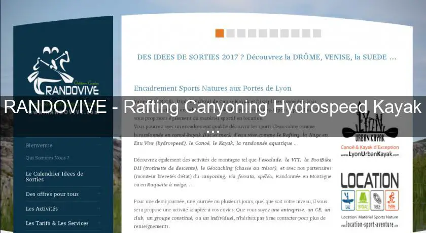 RANDOVIVE - Rafting Canyoning Hydrospeed Kayak ...