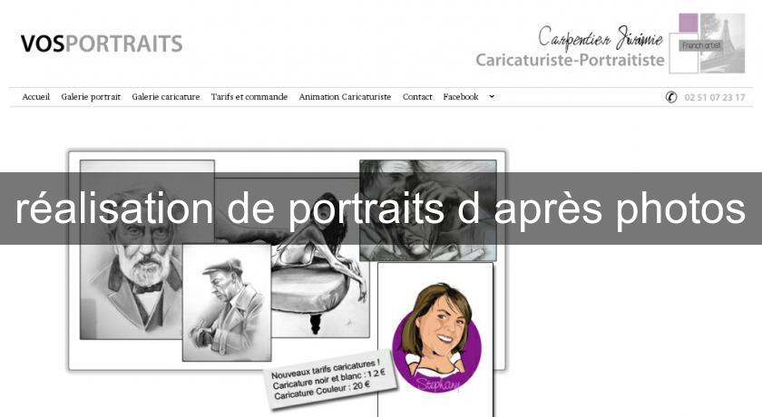 réalisation de portraits d'après photos réalisation de portraits d'après photos