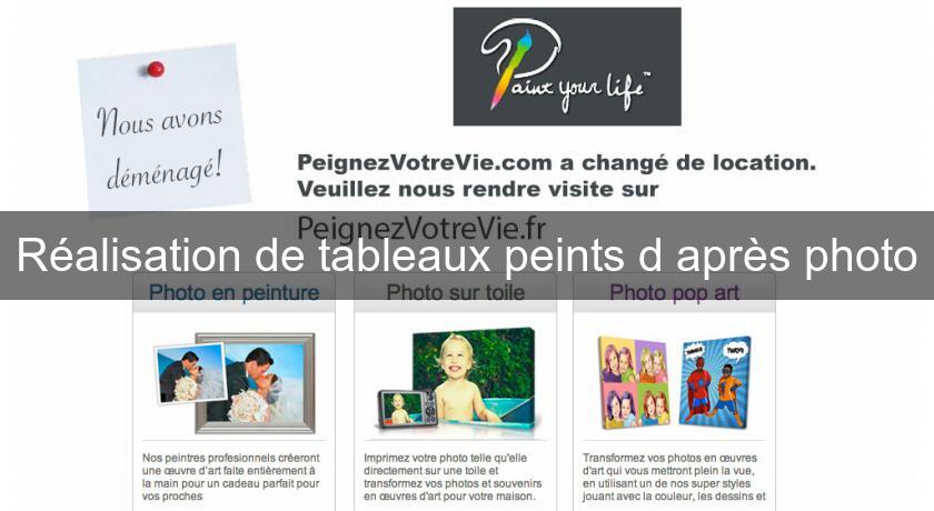 Réalisation de tableaux peints d'après photo Réalisation de tableaux peints d'après photo