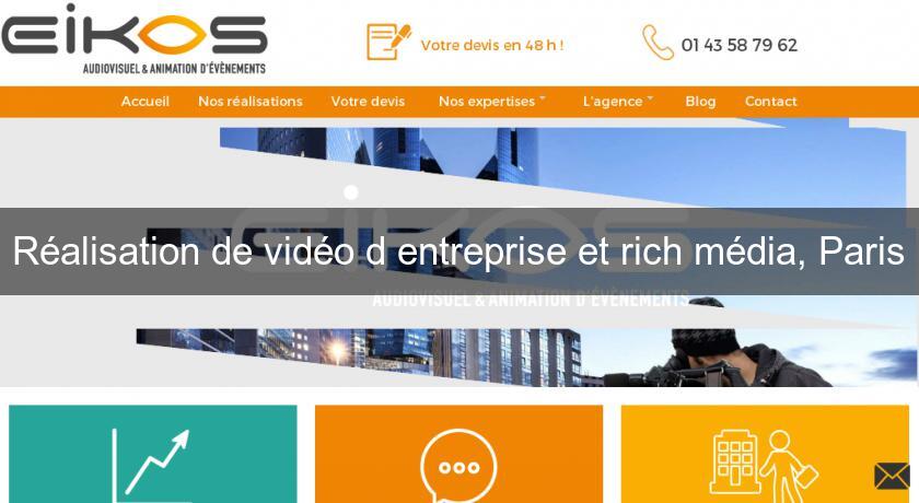 Réalisation de vidéo d'entreprise et rich média, Paris