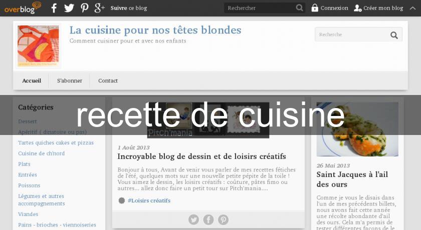 recette de cuisine recette de cuisine