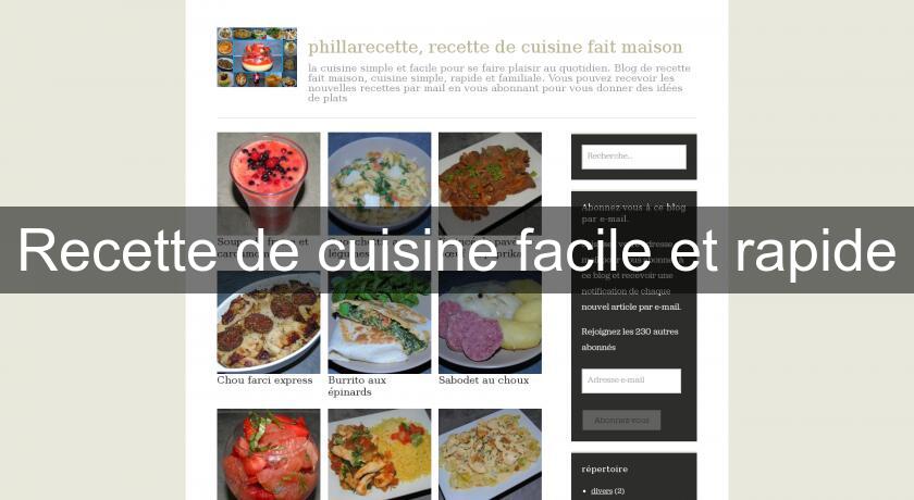 Recette de cuisine facile et rapide Recette de cuisine facile et rapide