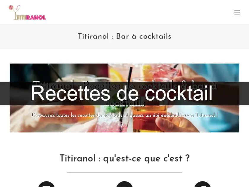 Recettes de cocktail 