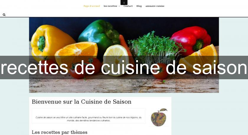 recettes de cuisine de saison