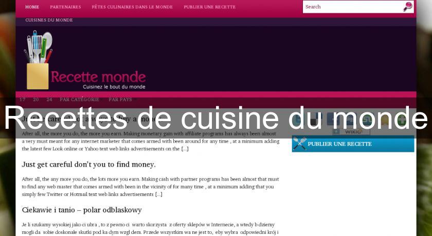 Recettes de cuisine du monde Recettes de cuisine du monde