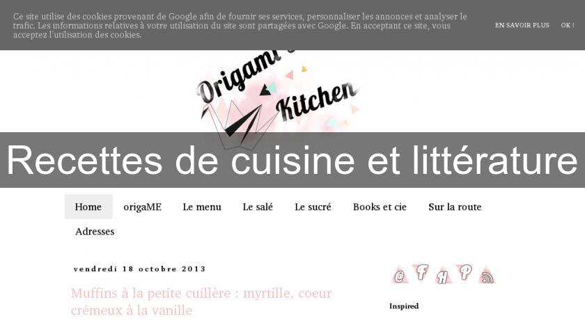 Recettes de cuisine et littérature