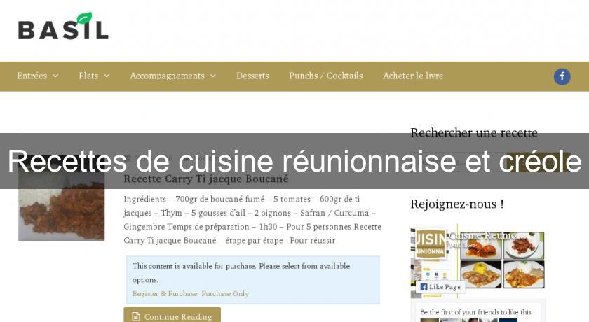 Recettes de cuisine réunionnaise et créole Recettes de cuisine réunionnaise et créole