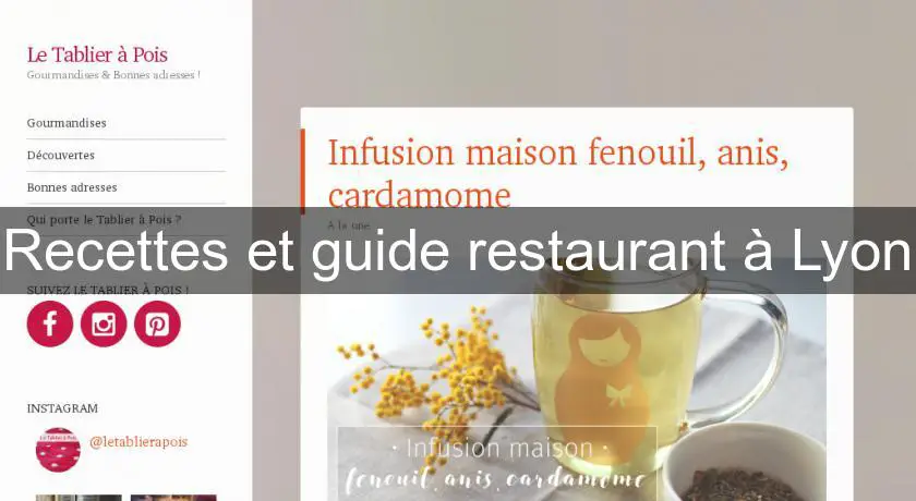 Recettes et guide restaurant à Lyon