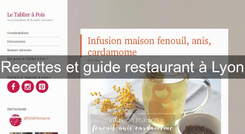 Recettes et guide restaurant à Lyon