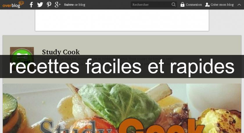 recettes faciles et rapides