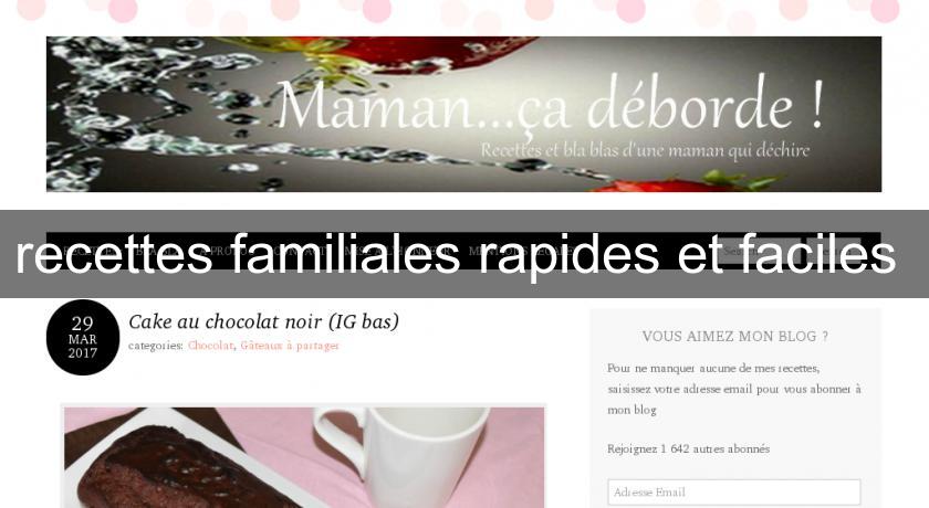 recettes familiales rapides et faciles 