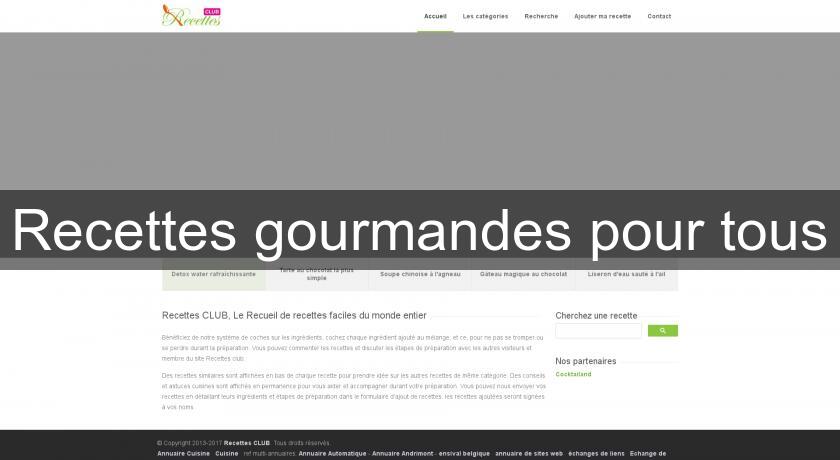 Recettes gourmandes pour tous