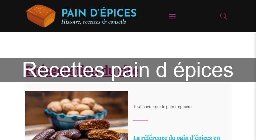 Recettes pain d'épices