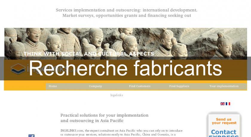 Recherche fabricants Recherche fabricants