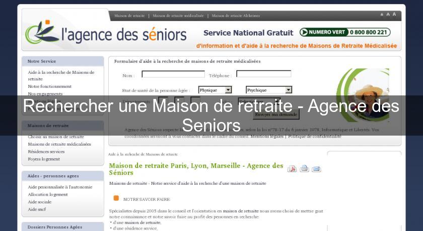 Rechercher une Maison de retraite - Agence des Seniors