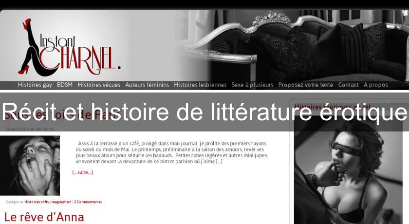 Récit et histoire de littérature érotique Récit et histoire de littérature érotique