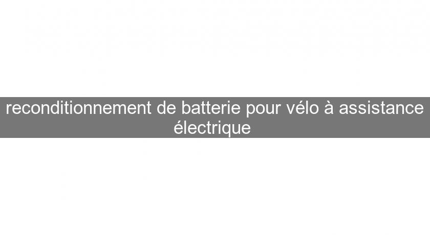 reconditionnement de batterie pour vélo à assistance électrique reconditionnement de batterie pour vélo à assistance électrique
