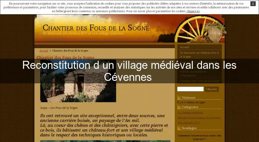 Reconstitution d'un village médiéval dans les Cévennes 