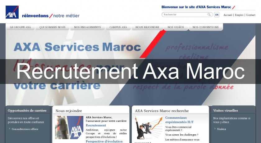 Recrutement Axa Maroc Recrutement Axa Maroc