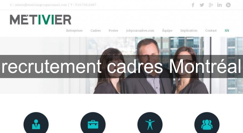 recrutement cadres Montréal recrutement cadres Montréal