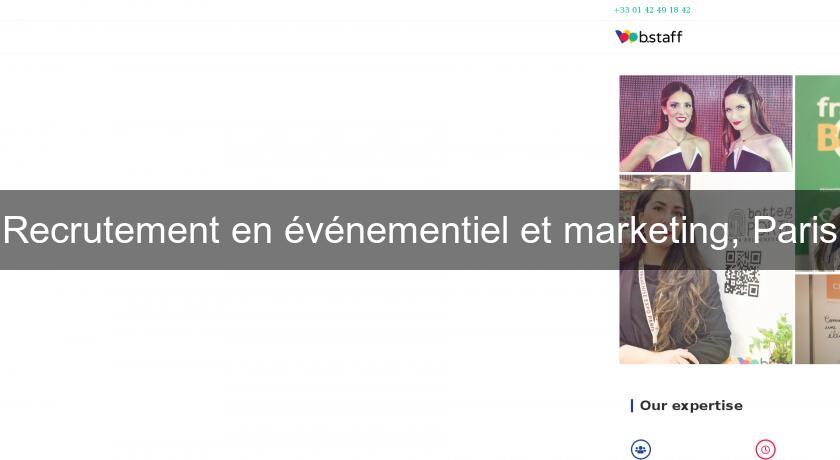 Recrutement en événementiel et marketing, Paris Recrutement en événementiel et marketing, Paris
