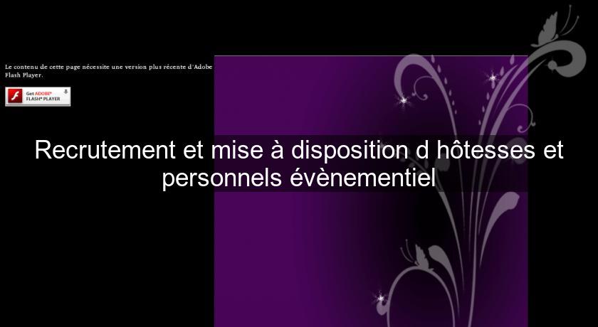 Recrutement et mise à disposition d'hôtesses et personnels évènementiel Recrutement et mise à disposition d'hôtesses et personnels évènementiel
