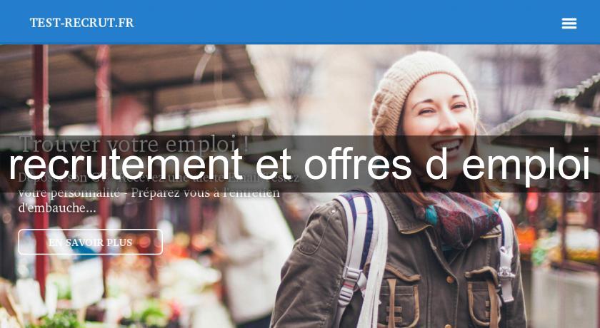 recrutement et offres d'emploi recrutement et offres d'emploi