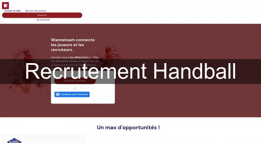 Recrutement Handball Recrutement Handball