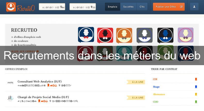 Recrutements dans les métiers du web