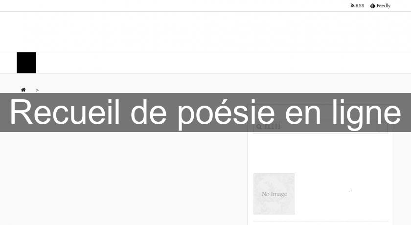 Recueil de poésie en ligne Recueil de poésie en ligne