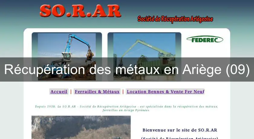 Récupération des métaux en Ariège (09)