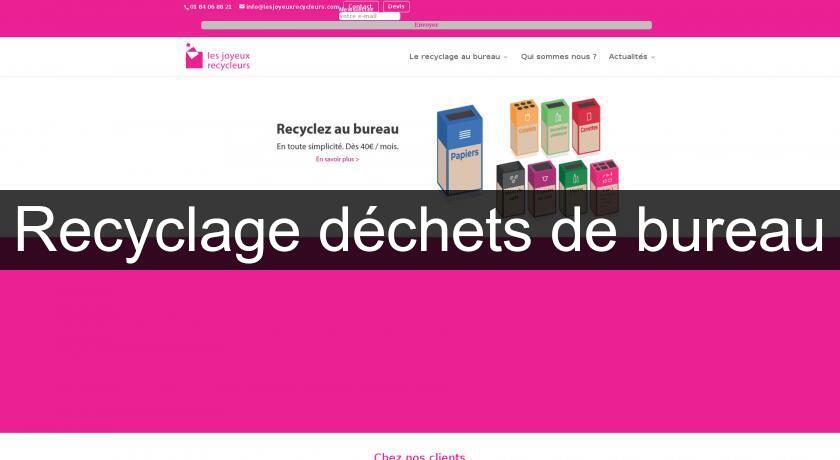 Recyclage déchets de bureau Recyclage déchets de bureau